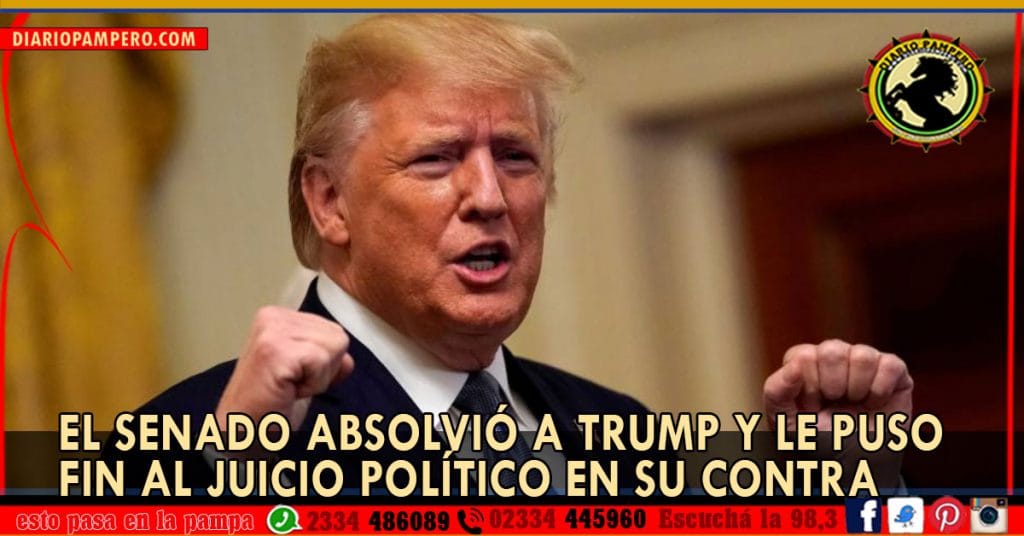 El Senado absolvió a Trump y le puso fin al juicio político en su contra